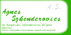 agnes szkenderovics business card